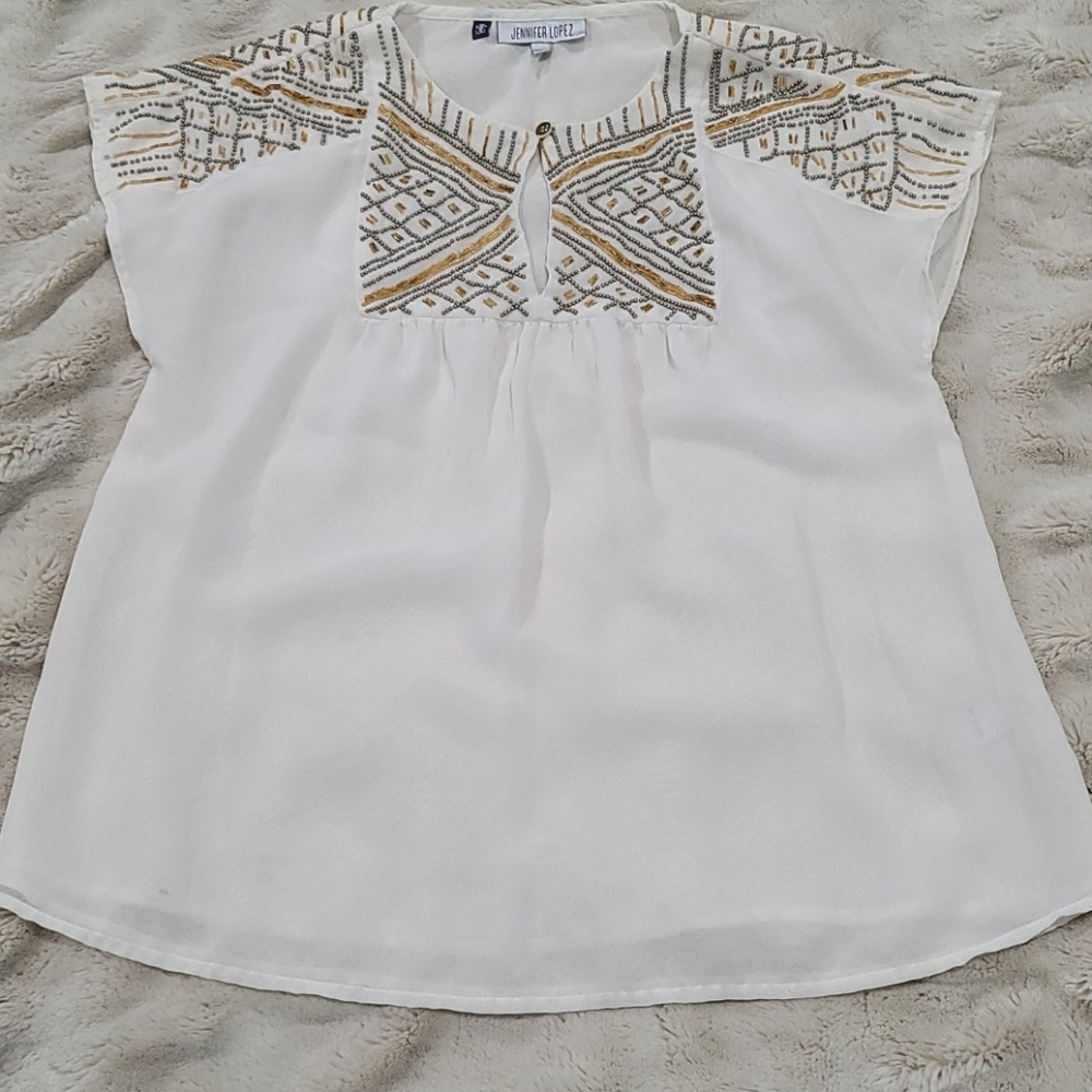 EUC JLO Chiffon Top